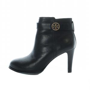 ブーティ ショートブーツ ハイヒール レザー 6M 23cm 黒 ブラック /RI OS