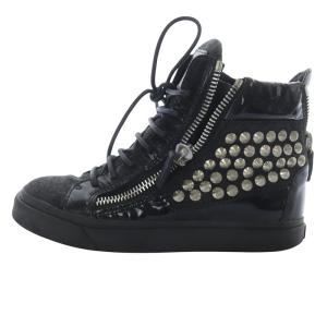 スタッズ ハイカットスニーカー 36 黒 ブラック /SR15