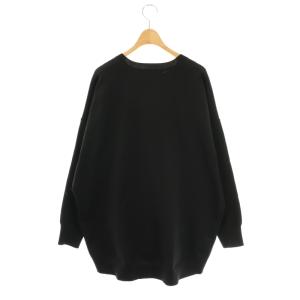 mizuiro ind mizuiroind ラウンドネックプルオーバー ニット 長袖 ブラック /HK OS