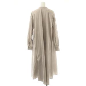 mizuiro ind mizuiroind ピンタック 長袖ワンピース シャツワンピース ロング グレー /DF OS
