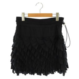 ティアード フリル スカート ミニ S 紺 /NR OS