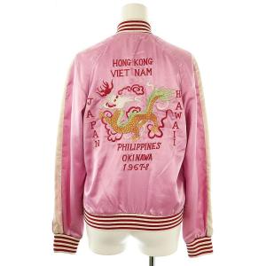 REPLAY スカジャン ジャケット ブルゾン ジップアップ XS ピンク /NR OS