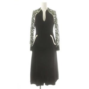 mame kurogouchi ワンピース シルク　サイズ2 MM22PS-JS728 Classic Cotton Dress ワンピース 2 黒（2022/08