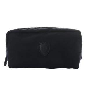 282/1 ナイロン×レザー ポーチ スクエア型 ブラック /YO9