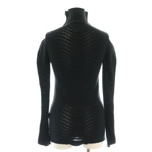 ISSEY MIYAKE コットンナイロンハイネックトップス カットソー プルオーバー 2 黒 IM74KK700 /CX OS