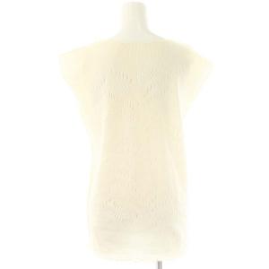 ISSEY MIYAKE カットデザインノースリーブニットトップス カットソー 2 白 ホワイト /AT OS