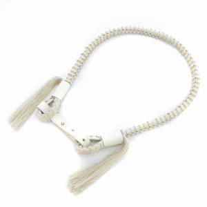 ISSEY MIYAKE ロープベルト フリンジ ロゴ 白 ホワイト /JS