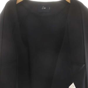 SONO ノーカラーマシュマロフレアコート 1 紺 /MI OS