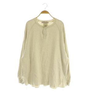 ヘンリーネックカットソー 長袖 オーバーサイズ M ライトベージュ /MY OS