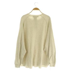 REMI RELIEF ヘンリーネックカットソー 長袖 オーバーサイズ M ライトベージュ /MY OS