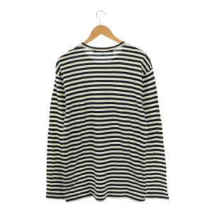 PLAY Comme des Garçons AD2018 ハートワッペン ボーダー カットソー Tシャツ XL 紺 白 /MI OS