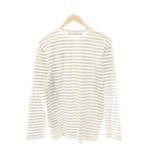 PLAY Comme des Garçons AD2018 ハートワッペン ボーダー カットソー Tシャツ XL グレー 白 /MI OS