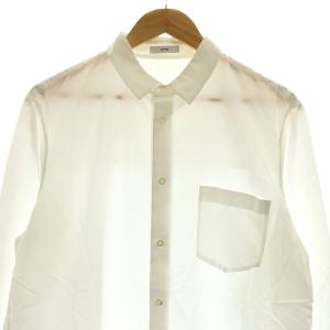 ATON SUVIN BROAD STANDARD SHIRT シャツ スタンダード 長袖 04 ホワイト /ES