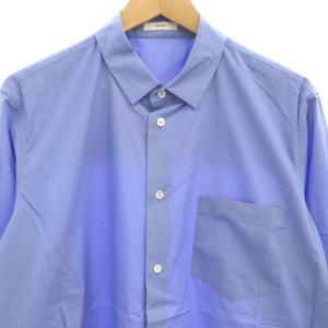 ATON SUVIN BROAD STANDARD SHIRT シャツ スタンダード 長袖 04 スモークブルー