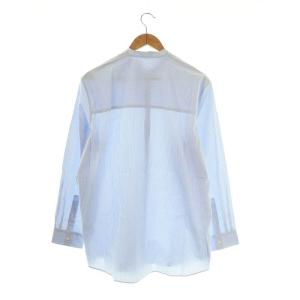 ATON GIZA STRIPE BAND COLLAR SHIRT ギザストライプバンドカラーシャツ 長袖 04