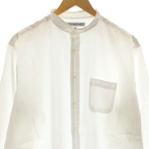 INDIVIDUALIZED SHIRTS スタンドカラー長袖シャツ M 白 ホワイト /AT OS
