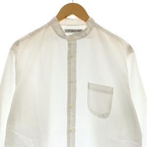 INDIVIDUALIZED SHIRTS スタンドカラー長袖シャツ S 白 ホワイト /AT OS