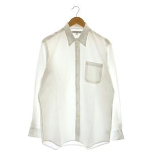 BD長袖シャツ ボタンダウン スタンドカラー M 白 ホワイト /AT OS AD