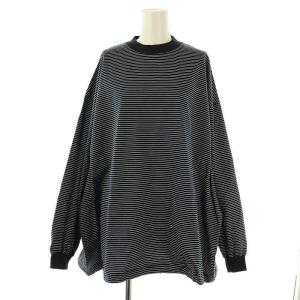 ボーダー柄カットソー Tシャツ 長袖 M ネイビー ホワイト /DF OS AD