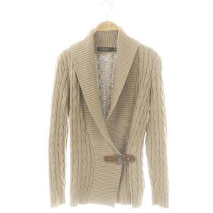 バックルドショールカラーニットジャケット XS ベージュ /SY OS