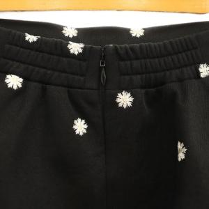 Apuweiser-riche 24SS 刺繍シアースカート 花柄 1 黒 白 /CX OS SH