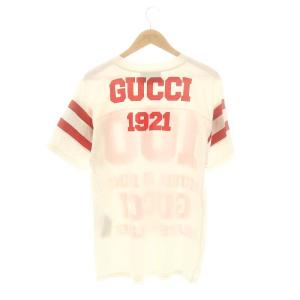 GUCCI 660744 100周年 MUSIC IS MINE The R Tシャツ ロゴ XS アイボリー 赤