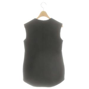 YOKO CHAN YOKOCHAN パールスリットラインノースリーブブラウス 36 黒 /MI OS