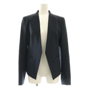 Theory セットアップ ノーカラージャケット プリーツスカート 2 0 濃紺 /MI OS