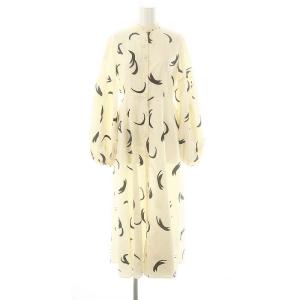 ボリュームスリーブシャツワンピース ロング 0 アイボリー ブラック /ES OS