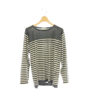 ニット セーター ボーダー ウール 2 ホワイト グレー /SS OS