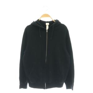 ジップアップ パーカー 長袖 S 黒 ブラック /AT OS