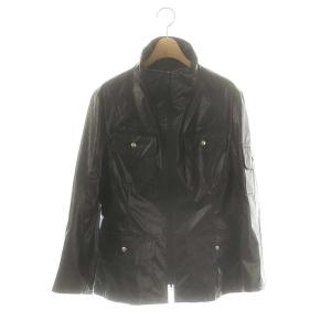 ロゴ 総柄 ジップアップ ジャケット ブルゾン 44 ブラック /DF OS