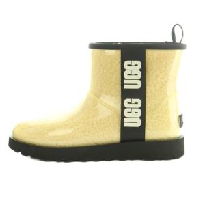 クラシック クリア ミニ ムートンブーツ ショートブーツ レインシューズ US7 24.0cm アイボリー