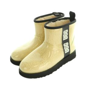 UGG australia クラシック クリア ミニ ムートンブーツ ショートブーツ レインシューズ US7 24.0cm アイボリー