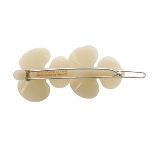 Alexandre De Paris ヘアピン カメリア ボールピン 髪留め 若葉 パール ベージュ /YO15