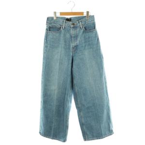 セルビッジワイドデニムパンツ ジーンズ ジッパーフライ 38 ライトブルー /DO OS