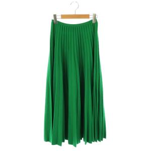 美品♡ドゥロワー　プリーツニットスカート　ロング　イエローグリーン　ウエストゴム 美品♡ドゥロワープリーツニットスカートロングイエローグリーン