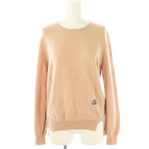 14G天竺ロゴクルーネックニット セーター カシミヤ 1 ピンク /MI OS