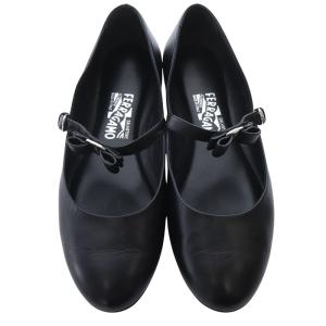 Salvatore Ferragamo ヴァラリボン メリージェーン 7 ブラック