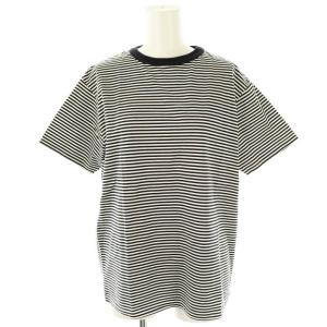 クルーネックボーダーTシャツ カットソー 半袖 F ブラック ホワイト 20SMSCU66 /DF OS