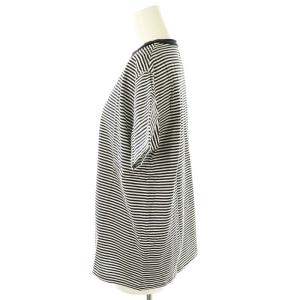 Shinzone クルーネックボーダーTシャツ カットソー 半袖 F ブラック ホワイト 20SMSCU66 /DF OS