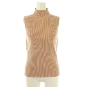 PORTRAIT SLEEVELESS TOP トップス ニット カットソー ノースリーブ リブ F ベージュ