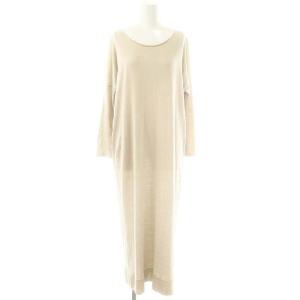 vie コットンシルクニットワンピース ライトベージュ /DO OS