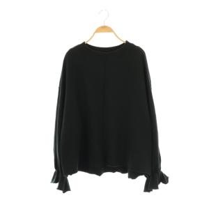 25SS 袖口フリルトレーナー スウェット F ブラック /DF OS