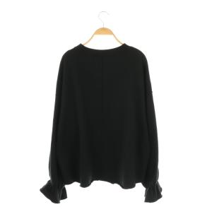 BEARDSLEY 25SS 袖口フリルトレーナー スウェット F ブラック /DF OS