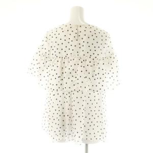 SONO フレアドットブラウス シャツ 1 S 白 ホワイト 黒 ブラック SH /SY OS