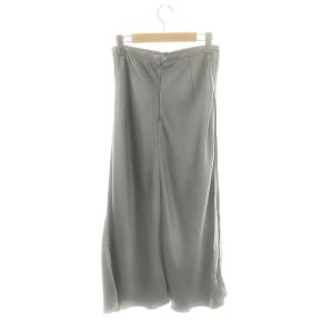 Drawer サテンサイド切り替えフレアスカート 36 グレー /MI OS SH