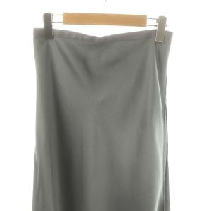 Drawer サテンサイド切り替えフレアスカート 36 グレー /MI OS SH