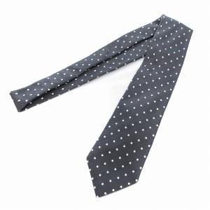 TOM FORD 美品 ネクタイ ワイドタイ ドット柄 シルク ダークグレー /AE SH