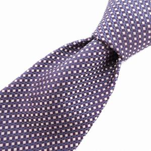ネクタイ ワイドタイ 総柄 シルク 紫 パープル /AE SH